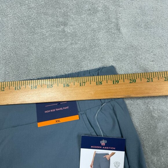 Modern Ambition Ladies High Rise Stretch Travel Pants Womens XXL Blue 2337 - Picture 10 of 14